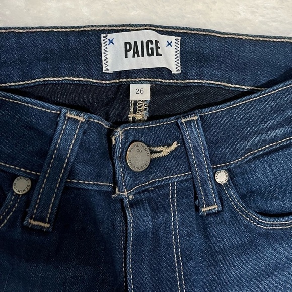 Paige Size 26  hoxton ankle jeans denim skinny dark wash - Picture 3 of 15